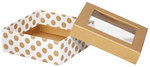 Gold Metallic Dots 
 Rigid Gourmet Window Box - Medium