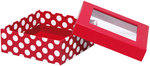 Red and White Dots 
 Rigid Gourmet Window Box - Medium