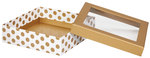 Gold Metallic Dots 
 Rigid Gourmet Window Box - Large