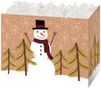 Plaid Snowman 
 Basket Box - Large
