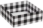 Black and White Plaid 
 Decorative Tray