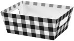 Black and White Plaid 
 Market Tray - Small